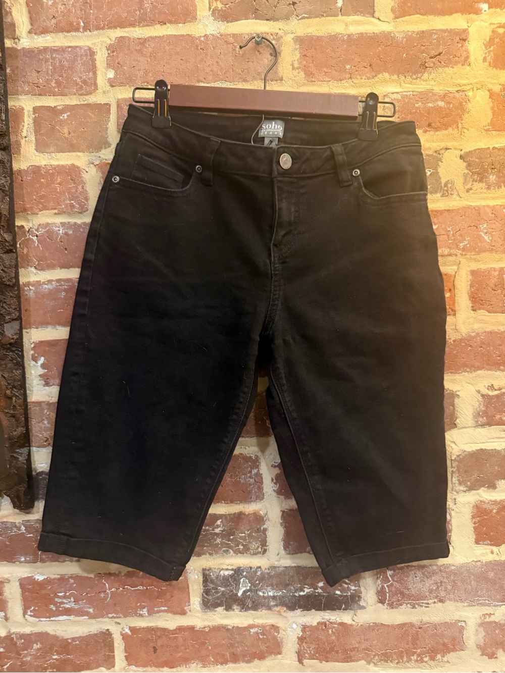 Vintage New York & Company 90’s Soho Women's Black Jeans Shorts